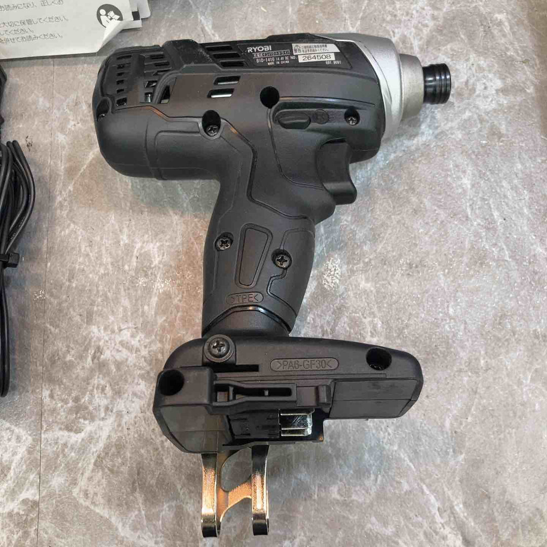 【中古品】◇リョービ(RYOBI) コードレスインパクトドライバー 14.4V BID-1416 657702A バッテリー2個・充電器付き【八潮店】