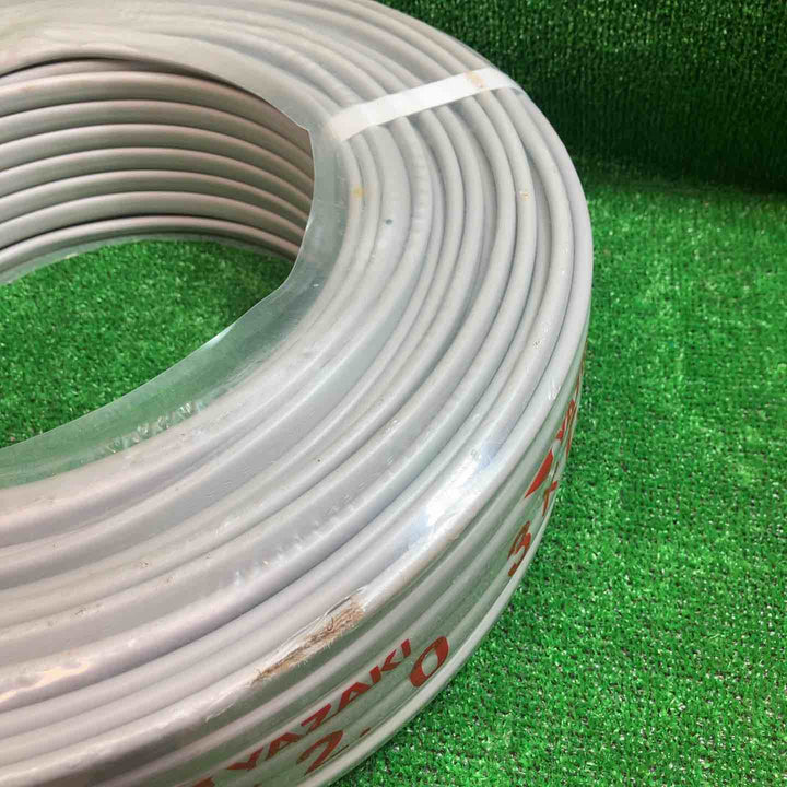 【未使用】処分 矢崎 VVFケーブル 2.0mm×3芯 100m巻 (灰色)　汚れスレあり【川越店】
