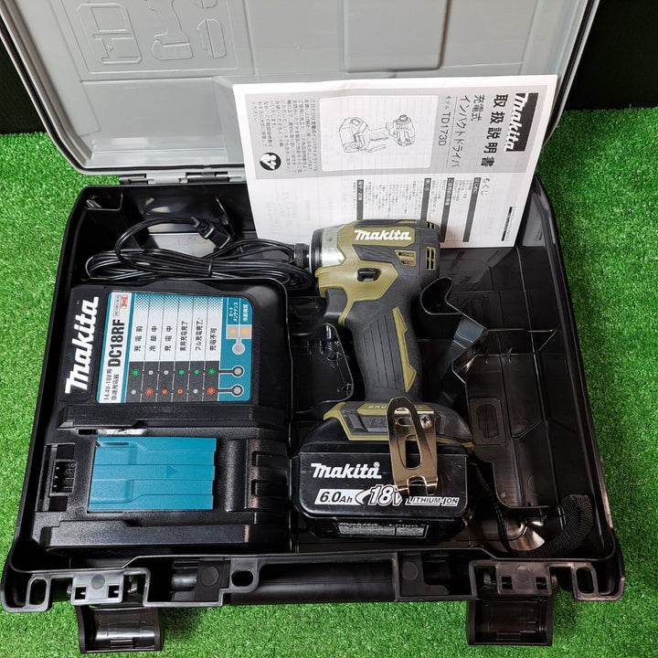 マキタ/makita 18V コードレスインパクトドライバー TD173DRGXO 18V6.0Ahバッテリー1個付きセット 【岩槻店】