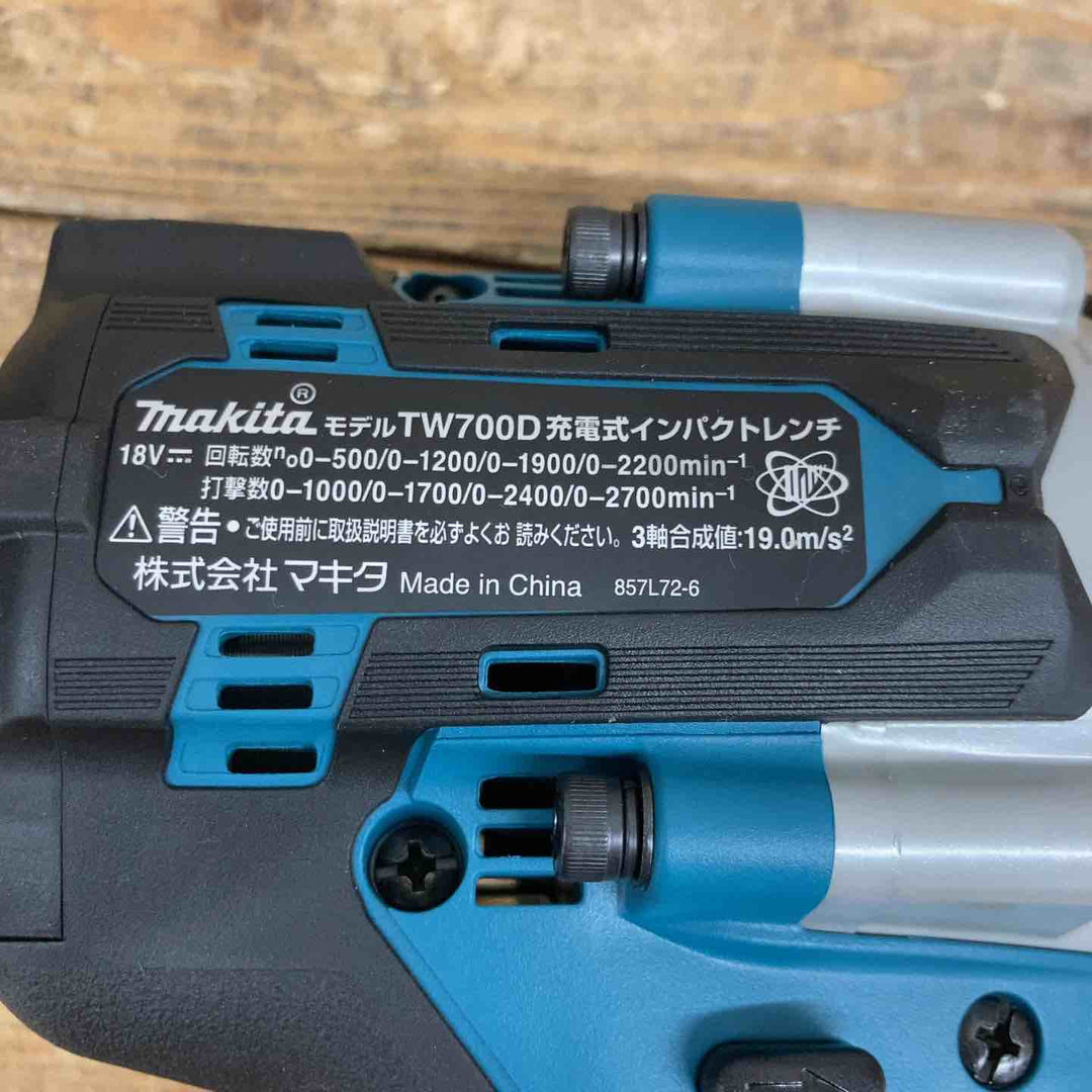 【未使用店頭展示品】 マキタ(makita) コードレスインパクトレンチ TW700DRGX 18V フルセット 【東大和店】