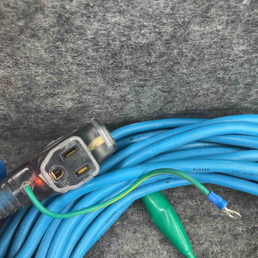 ◇ハタヤ(HATAYA) 2P接地付延長コード 20m グレーブルー SX-203K-B【鴻巣店】