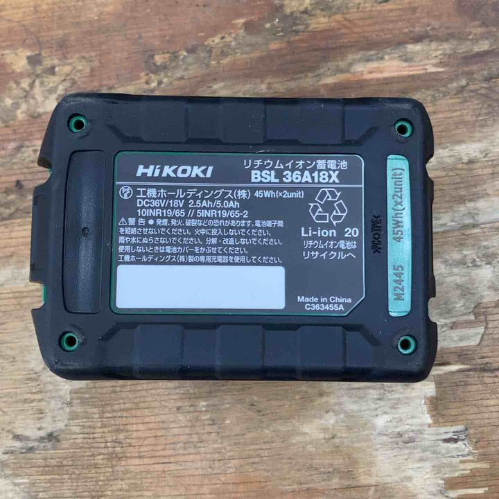 【未使用品】★ハイコーキ(HIKOKI ※旧:日立工機) リチウムイオンバッテリー 36V/2.5Ah BSL36A18X 10個セット【柏店】