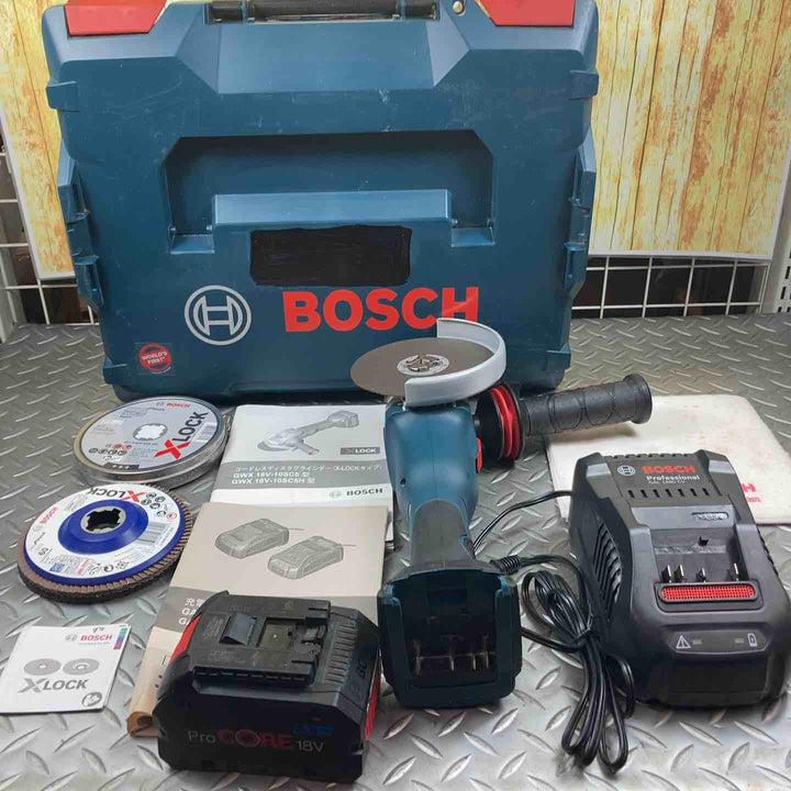 ボッシュ コードレスディスクグラインダー GWX18V-10SC【川崎店】