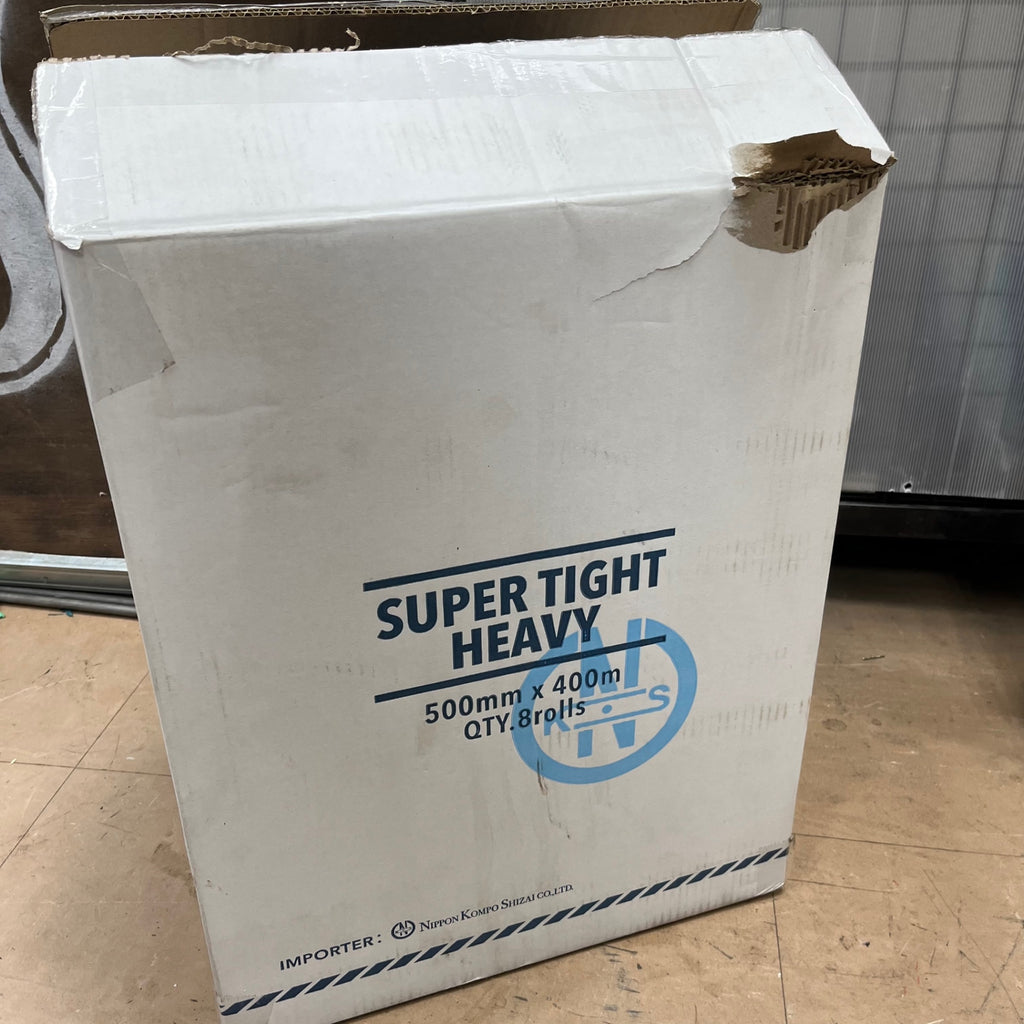ストレッチフィルム 梱包用ラップ SUPER TIGHT MID 500mm×400m 8巻入り
