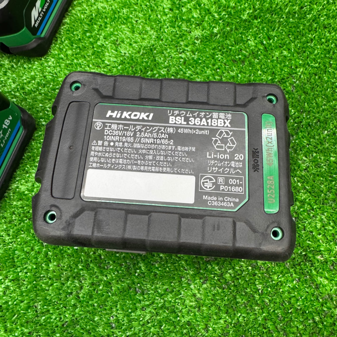 【未使用品】ハイコーキ(HIKOKI ※旧:日立工機) リチウムイオンバッテリー 36V/2.5Ah BSL36A18BX 10個【電材館越谷店】