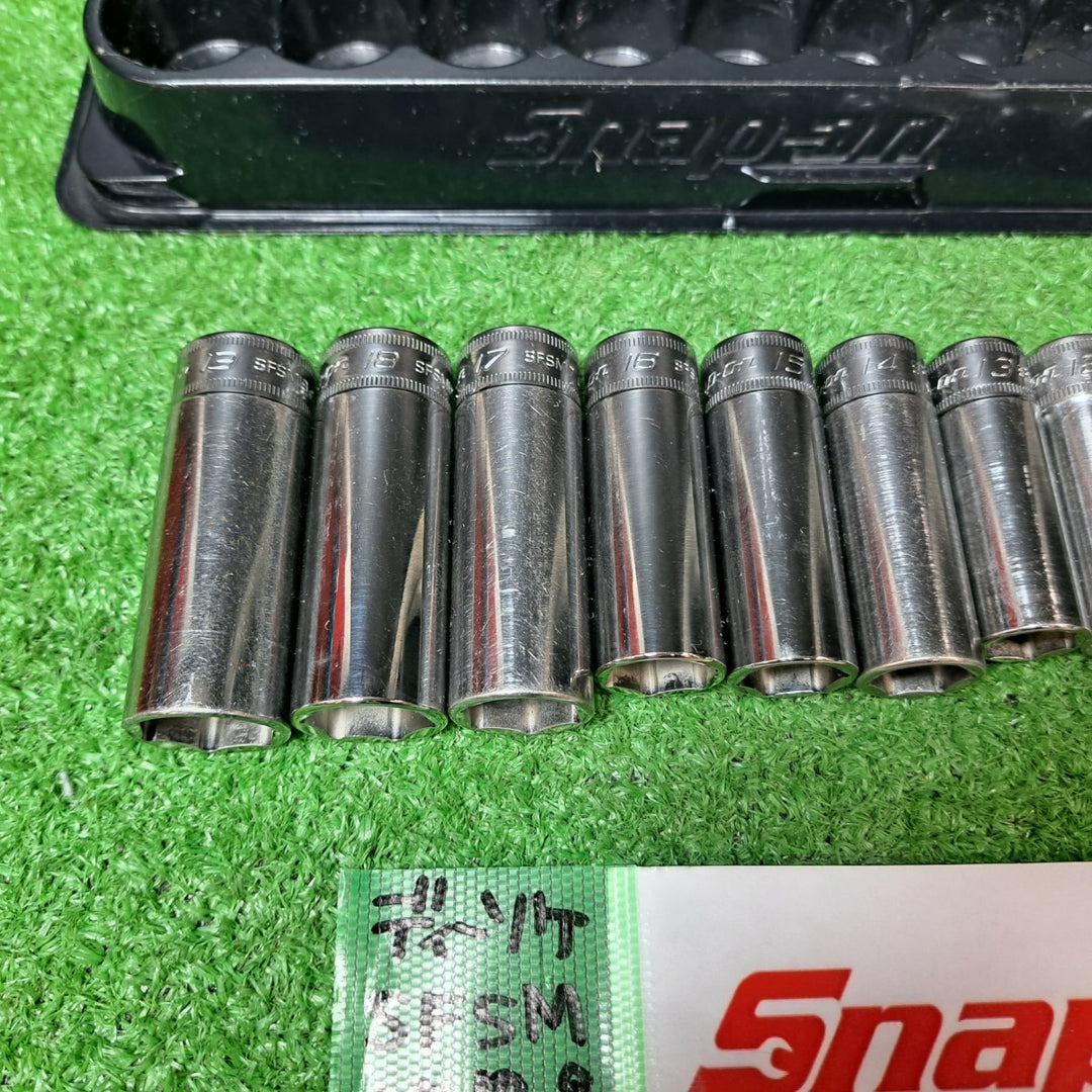 スナップオン/Snap-on 3/8sqディープソケットセット 8mm-19mm 12個 212SFSMY【岩槻店】