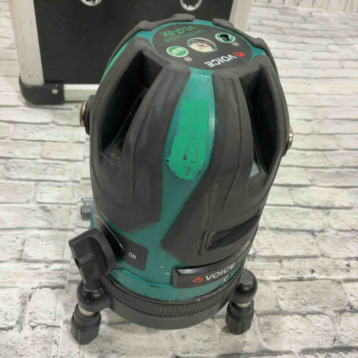 ◇VOICE レーザー墨出し器 5ライングリーンレーザー 矩十字・横 VLG-5X【川口店】