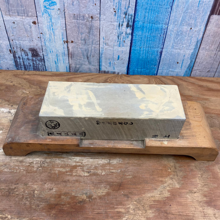 ▼天然砥石 丸尾山 卵色巣板巣なし 約220×80mm【柏店】