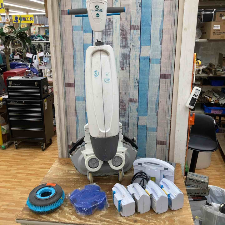 【中古品 / 店頭受取り限定】くうかん/i-team 床用コードレスポリッシャー i-mop XL Basic バッテリー2セット 替えブラシ多数付属【柏店】