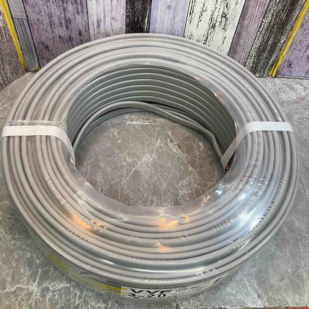 【未使用品】協和電線 VVFケーブル 3ｘ2.0ｍｍ 黒・白・緑 100ｍ【八潮店】