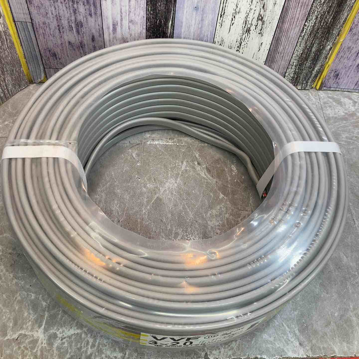 【未使用品】協和電線 VVFケーブル 3ｘ2.0ｍｍ 黒・白・緑 100ｍ【八潮店】
