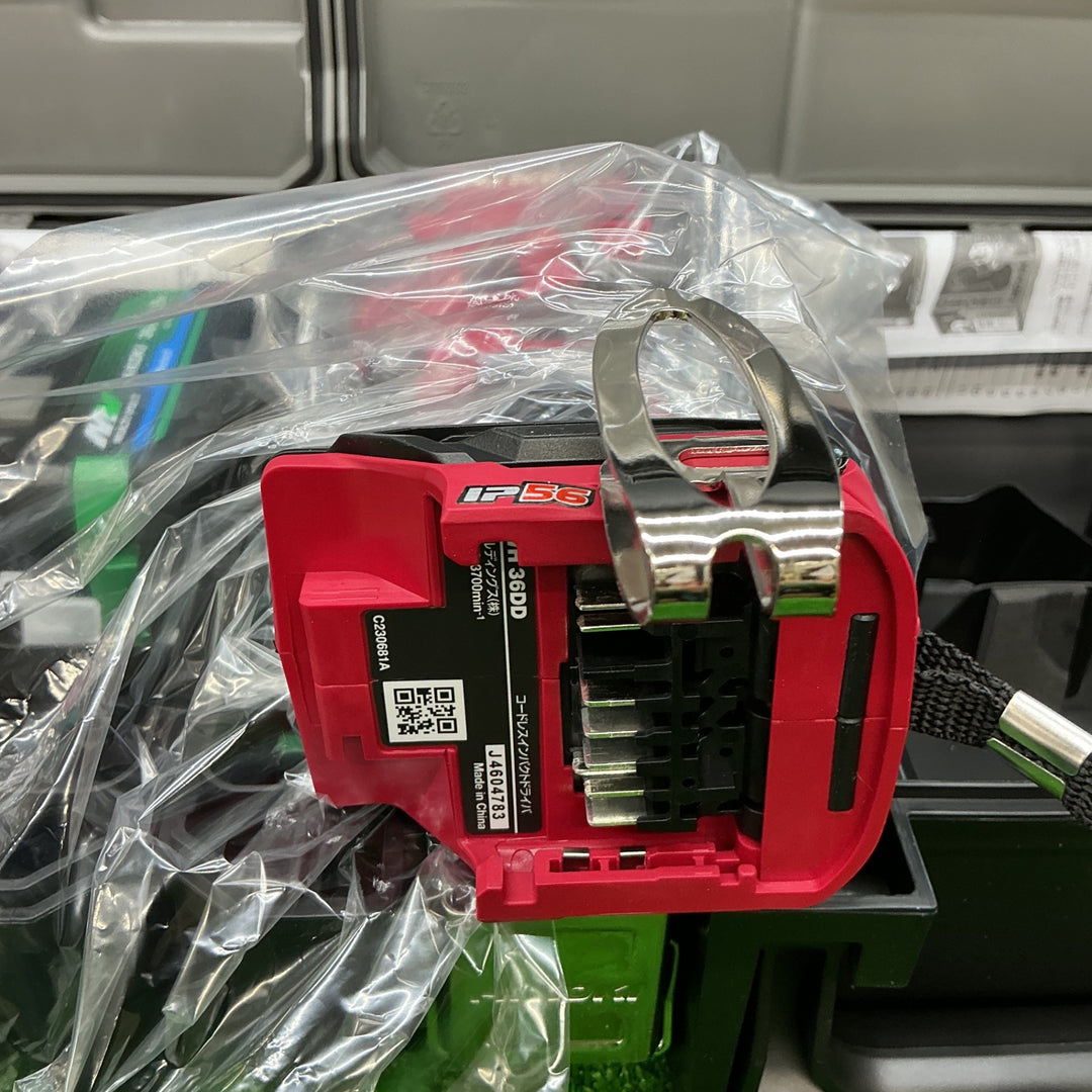 【未使用品】ハイコーキ(HIKOKI ※旧:日立工機) コードレスインパクトドライバ スコーピオンレッド WH36DD(2XHRSZ)　2点セット【電材館越谷店】