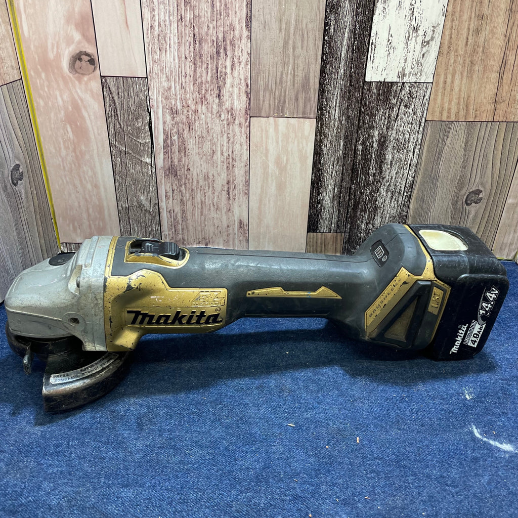 〇マキタ/makita 充電式ディスクグラインダ14.4V 100mm ゴールド 