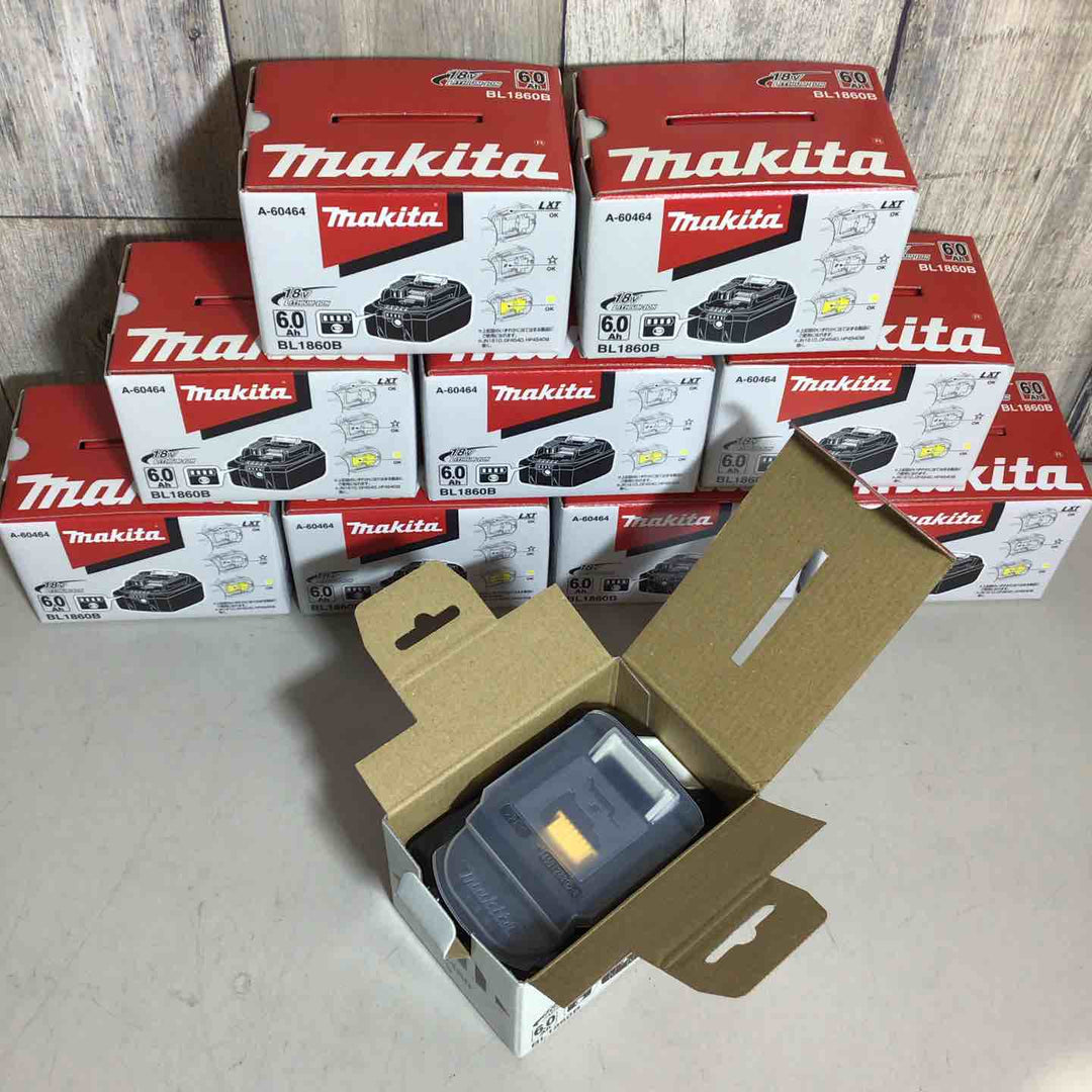 【未使用品】 純正 マキタ makita リチウムイオンバッテリー 18V/6.0Ah BL1860B 10個 バッテリー 純正品 18V 【戸田店】