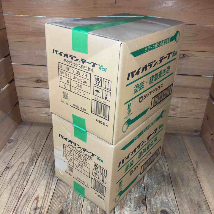 【未使用未開封品】ダイヤテックス パイオランテープ グリーン Y-09-GR 50m/m×25ｍ 1箱30巻入×2箱【所沢店】