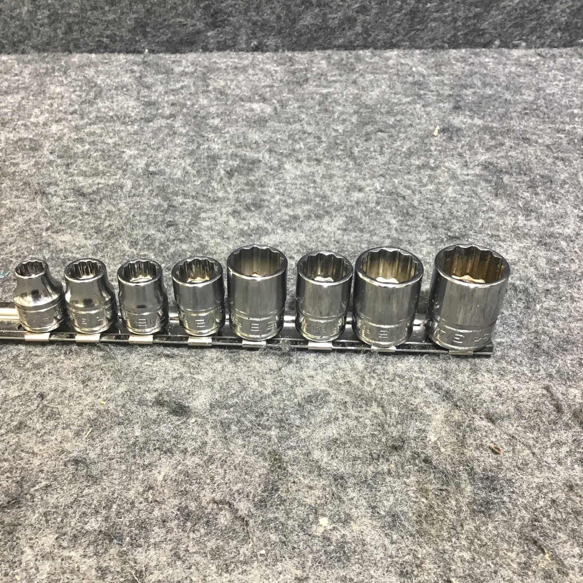 高い品質 12角 スナップオン(Snap-on) シャローソケット インチ 8個セット メンテナンス