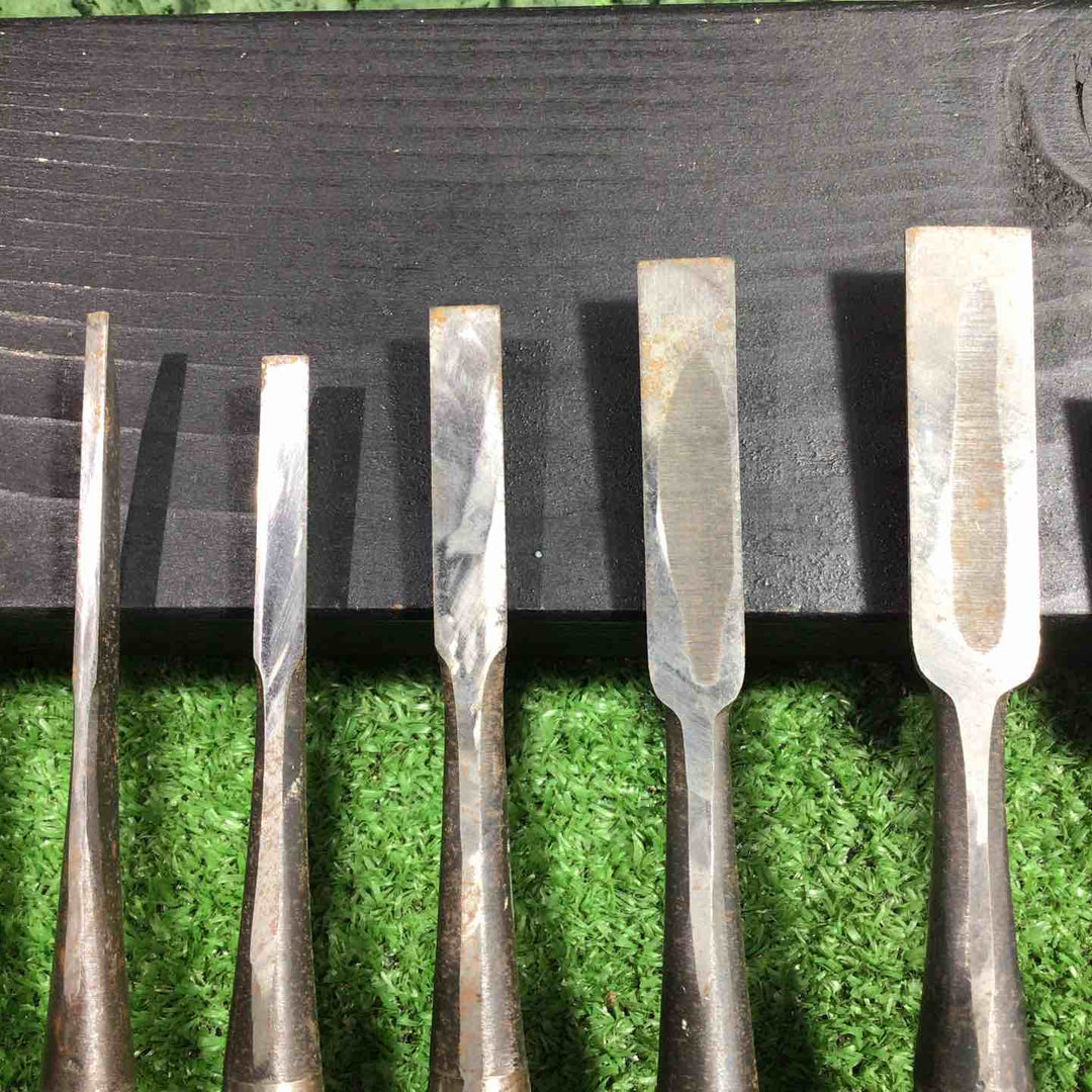 輝千代 追入鑿 10本組 本体のみ 錆あり 【川口店】