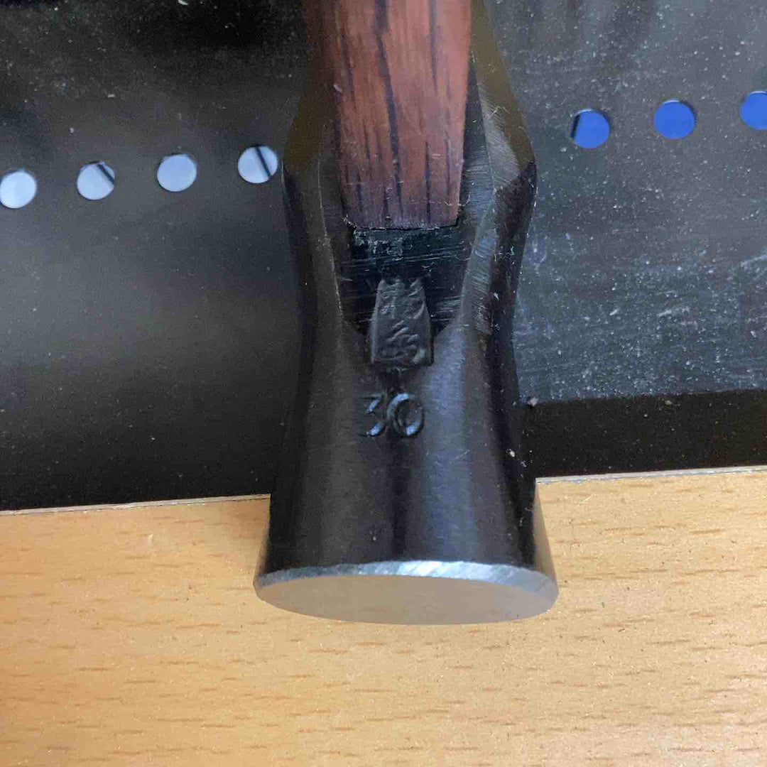 福下腹槌 30mm 80匁 赤樫柄  下腹槌げんのう 釘 打ち込み カシメ 釘締め【越谷店】