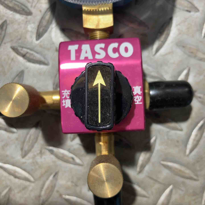 イチネンTASCO TA123C ボールバルブ式シングルゲージマニホールド  ゲージマニホールド タスコ TA141G【草加店】