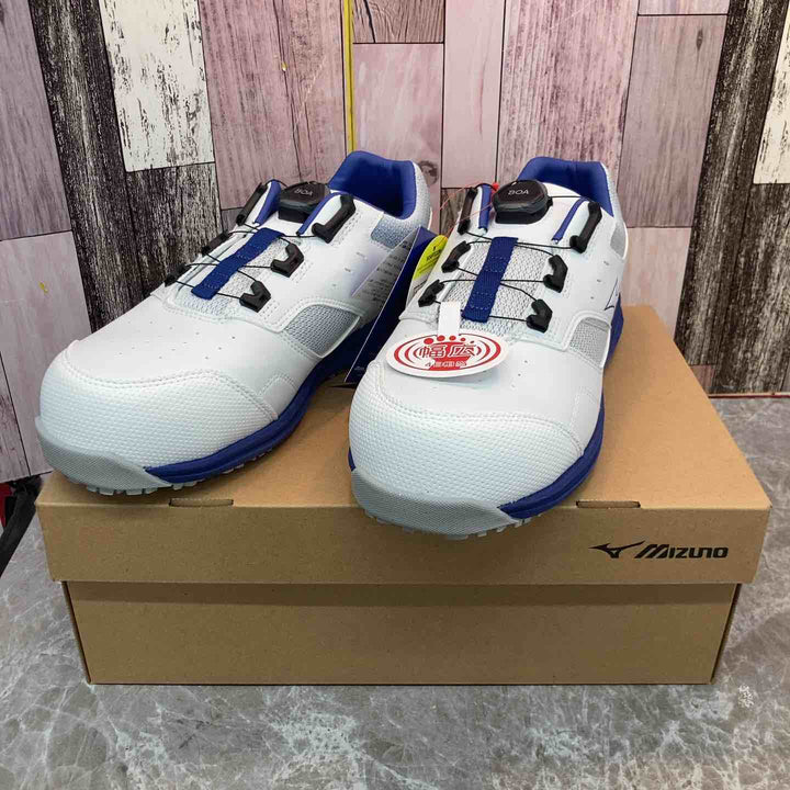 ミズノ MIZUNO ワークシューズ 26.0cm EEE ホワイト×ブルー F1GA241501【八潮店】