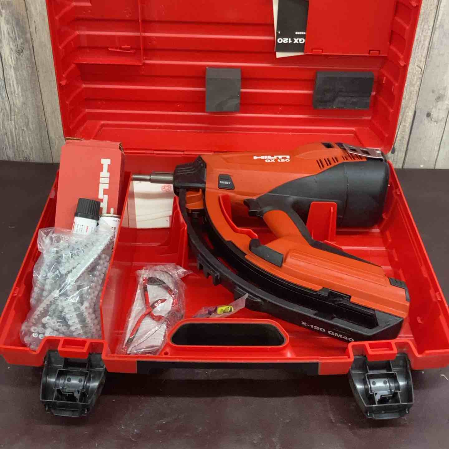 ヒルティ GX120 ガス式 鋲打ち機 2400020024600【リライズ市川行徳店】【店頭取引限定】【中古】 中古品】 ヒルティ(HILTI) ガス式鋲打機 GX120 ガス・ピン付属 【東大