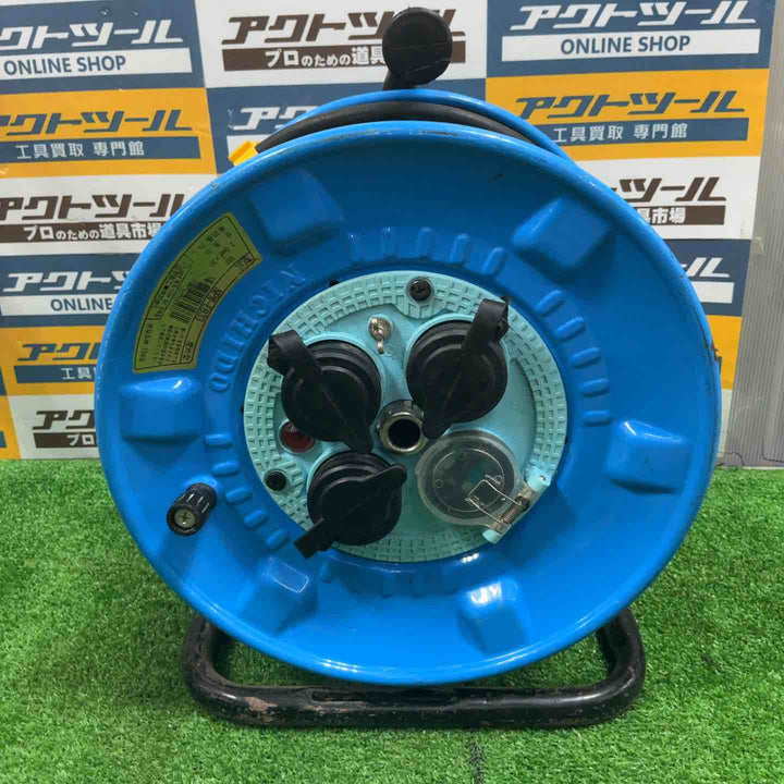 ◇日動 電工ドラム 防雨ELB付 NPW-EB33 30ｍ コードリール【草加店】