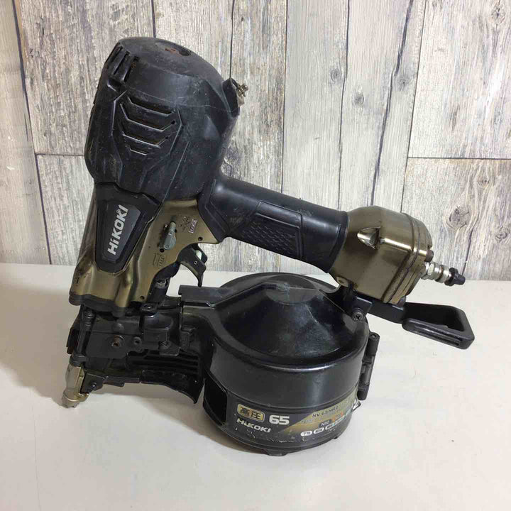 ★ハイコーキ(HIKOKI ※旧:日立工機) 高圧エア釘打ち機 NV65HR2(N) エアダスタボタン欠品 本体のみ【戸田店】