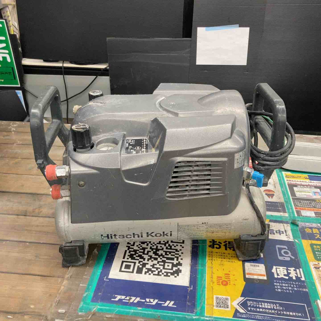 ★ハイコーキ(HIKOKI ※旧:日立工機) エアコンプレッサー EC1430H2 エア充填時間約5分 稼働音大 外装割れあり【戸田店】