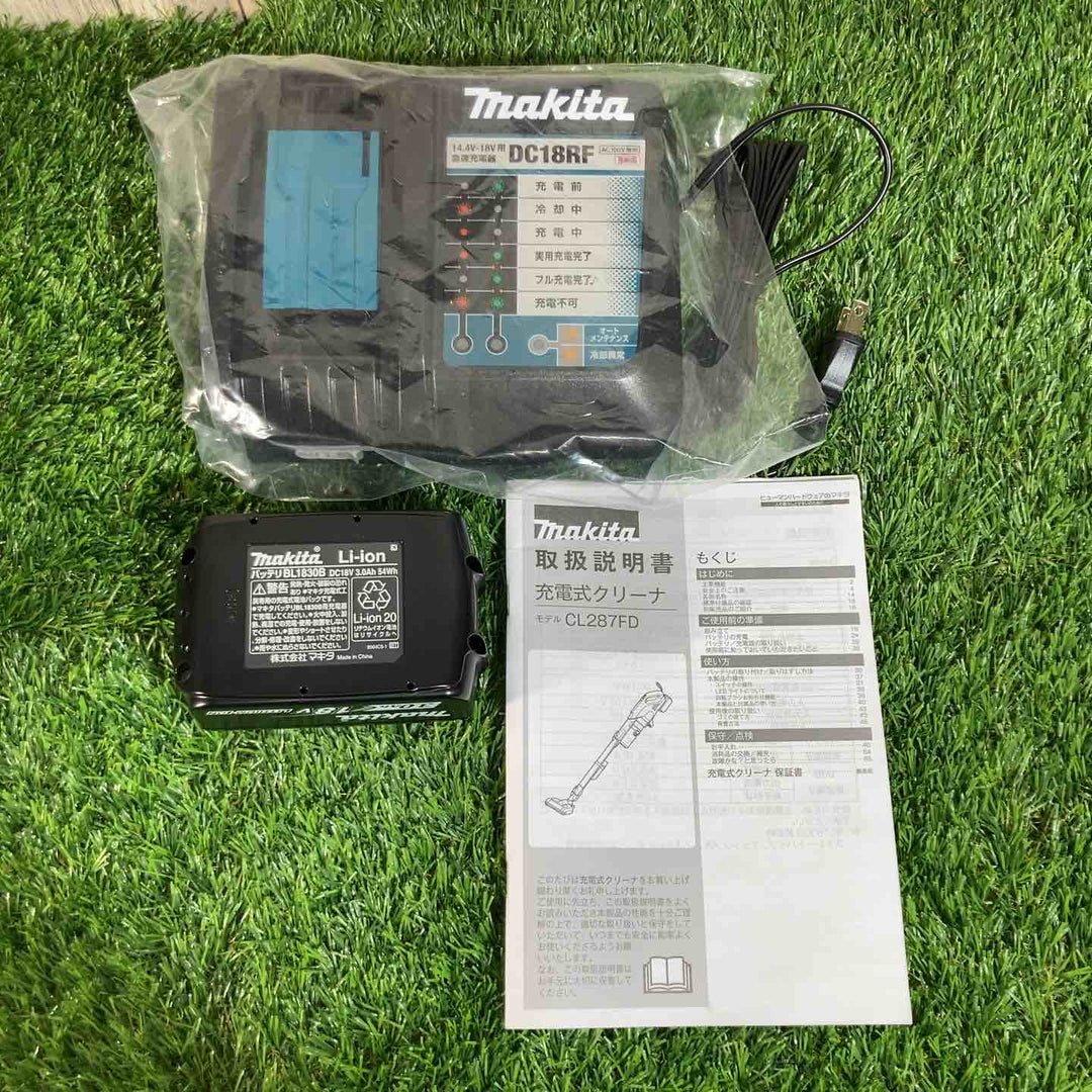★マキタ(makita) 18V コードレスクリーナー CL287FDRFG(バッテリ・充電器付)【戸田店】