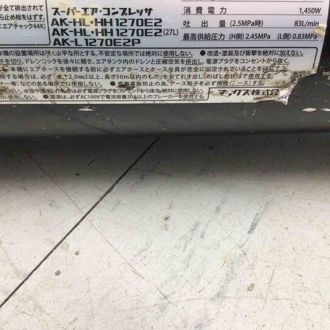 【中古品】 マックス/MAX エアコンプレッサー AK-HH1270E2_ブラック 【鴻巣店】