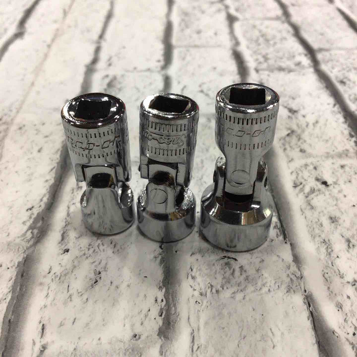 スナップオン(Snap-on) 1/4ユニバーサルソケット3点セット TMUMシリーズ 新・旧ロゴ混ざり 【川口店】