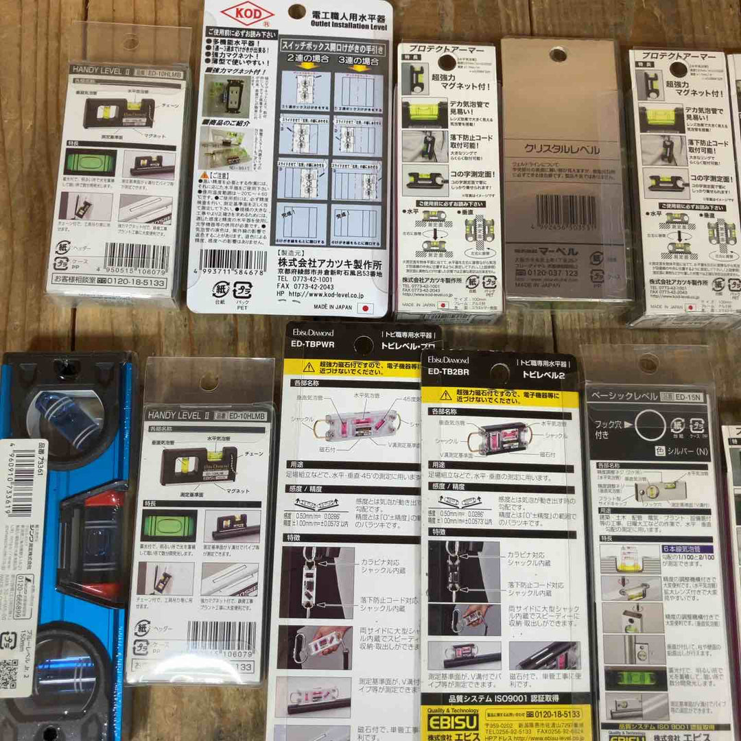 【未使用品】水平器 磁石モデル マグネット付き 20個セット まとめ売り エビスダイヤモンド KOD シンワ等【所沢店】