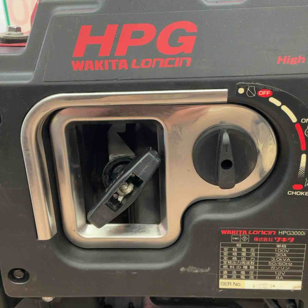 【店頭受取り限定】◇ワキタ(MEIHO) インバーター式ガソリン発電機 HPG3000i 奥行48.4×高さ41.7×幅42cm【草加店】