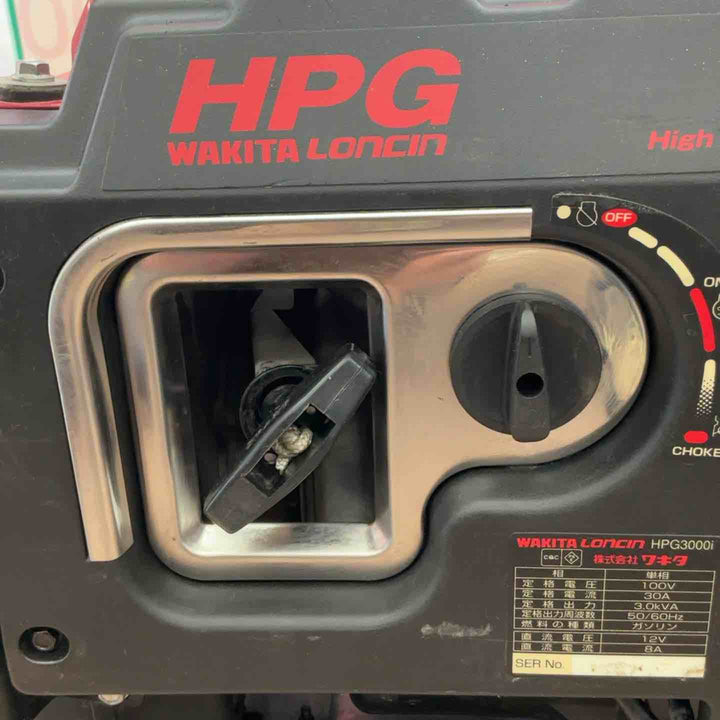 【店頭受取り限定】◇ワキタ(MEIHO) インバーター式ガソリン発電機 HPG3000i 奥行48.4×高さ41.7×幅42cm【草加店】