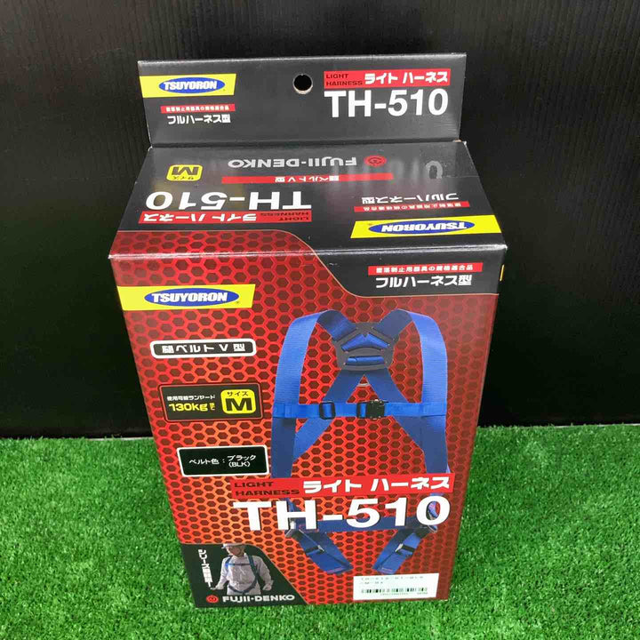 ◇ツヨロン(TSUYORON) 新規格 墜落制止用器具 ライトハーネス TH-510-OT-BLK-M-BX【岩槻店】