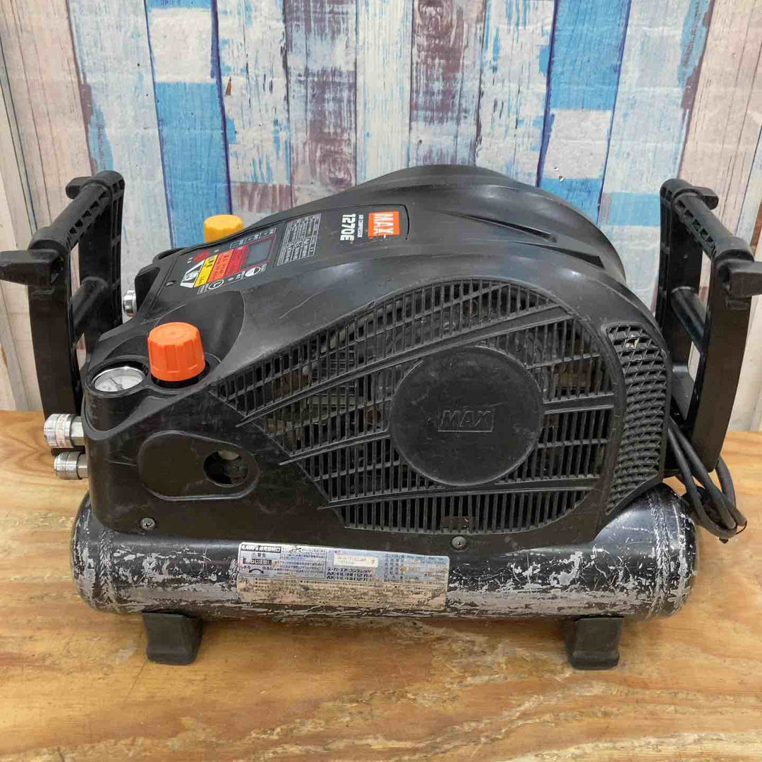 【中古品】★マックス(MAX) 高圧 常圧 エアコンプレッサー AK-HL1270E_ブラック【柏店】