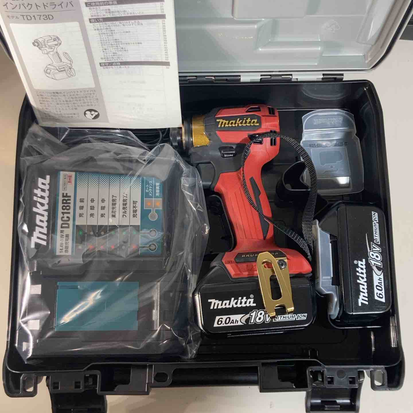 ◇マキタ18V充電式インパクトドライバ 4台セットTD173DGXPB・ PY・PG・PR 純正バッテリ付【戸田店】 ◇マキタ18V充電式インパクトドライバ 4台セットTD173DGXPB・ PY・PG