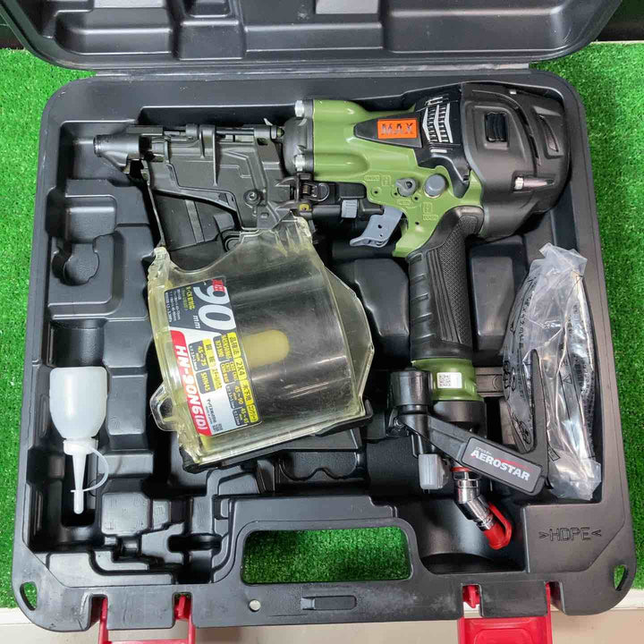 ★マックス(MAX) 高圧エア釘打ち機 HN-90N6(D)_ミリタリーグリーン【岩槻店】