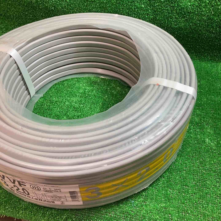 【未使用】協和電線工業(KYOWA)　 VVFケーブル 2.0mm×3芯 100m巻 (灰色)【川越店】