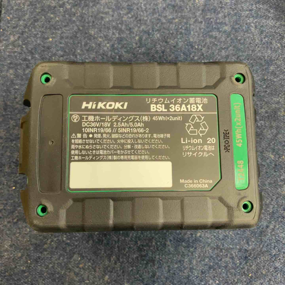 ハイコーキ(HIKOKI ※旧:日立工機) リチウムイオンバッテリー 36V/2.5Ah BSL36A18X 10個セット【八潮店】