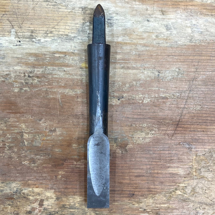 左久作 山入鋼 鑿 柄無し 刃幅：約17.07mm【柏店】