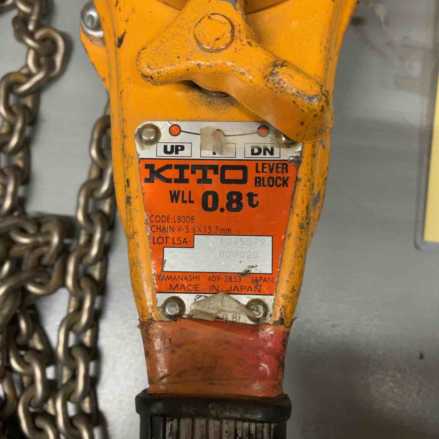LB008 ☆未使用品☆KITO キトー 0.8トン/0.8t/0.8ton レバーブロック