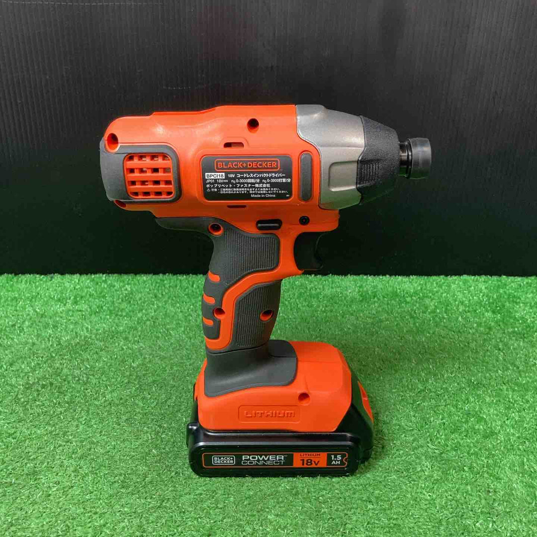 ブラックアンドデッカー(BLACK+DECKER) コードレスインパクトドライバー PBCI18【岩槻店】