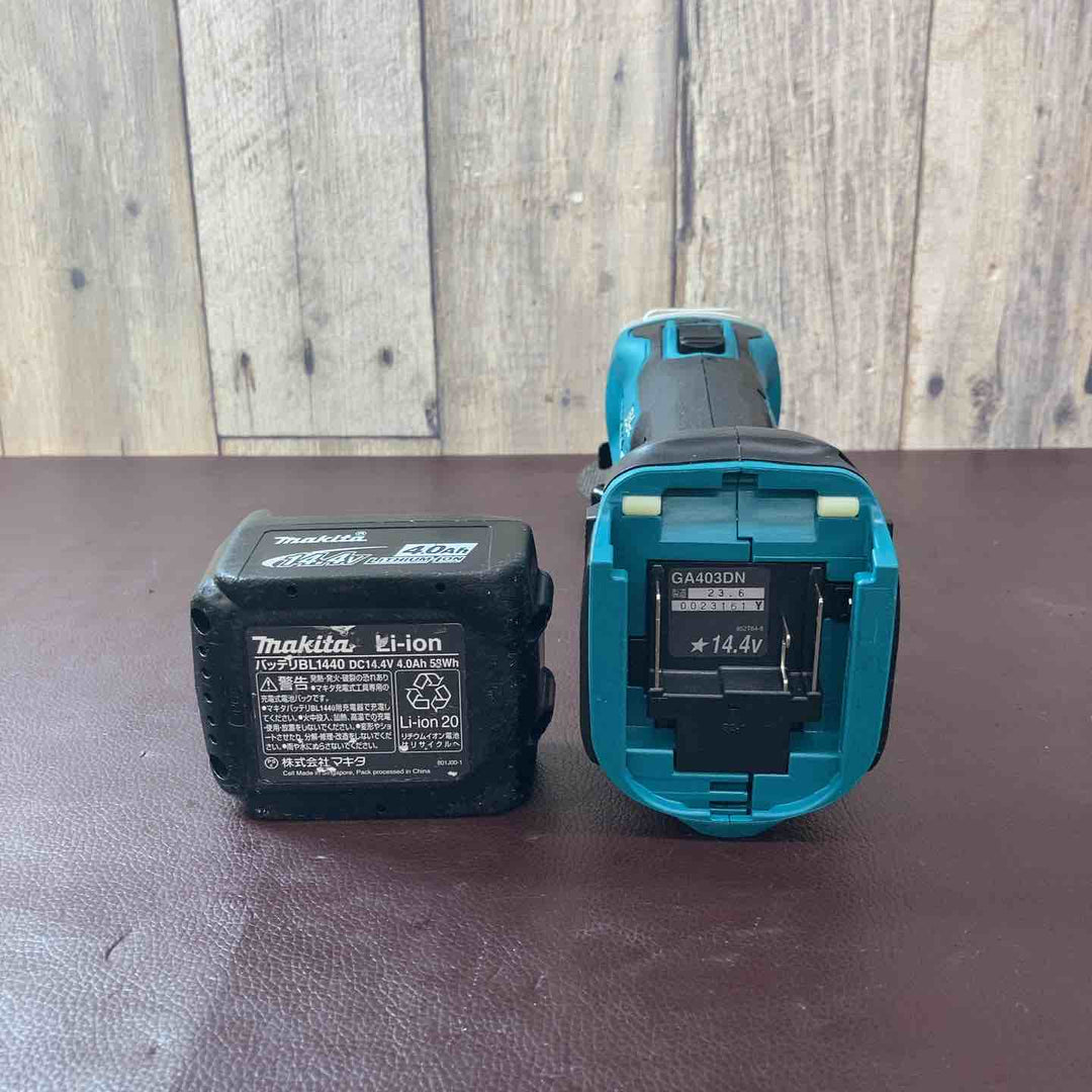 【中古品】マキタ(makita) 100mm コードレスディスクグラインダ GA403DZN (AG403DN) 14.4V バッテリー1個付属【東大和店】