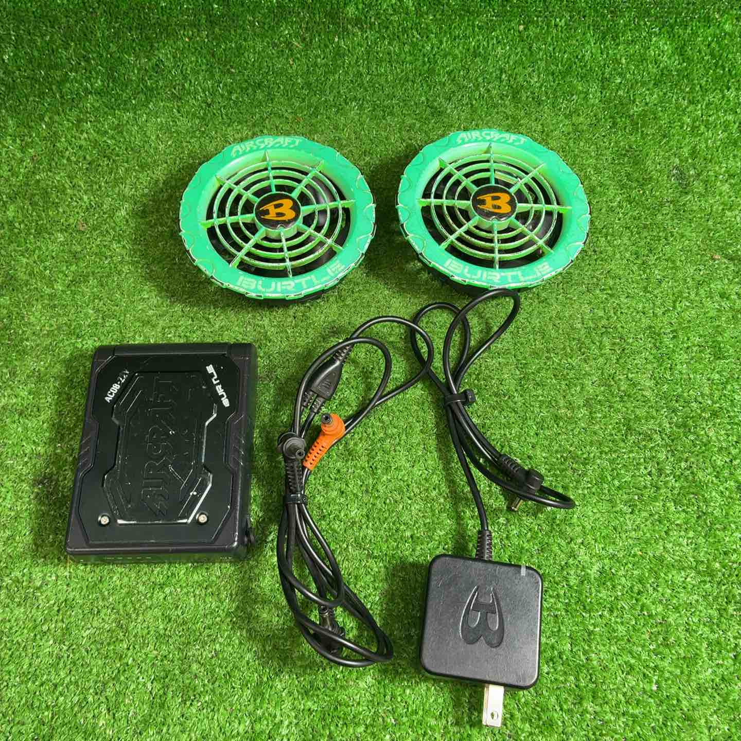 BURTLE AIRCRAFT バッテリー+ファンユニット、AC08-22V+AC370/371