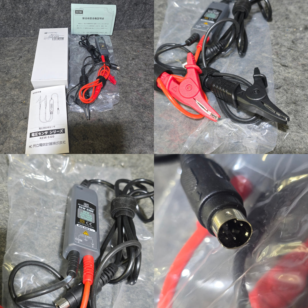 【美品】KYORITSU 共立電気計器 電流/電圧用データロガー KEW5020+KEW8121+KEW8309 クランプセンサ+電圧センサ付【桶川店】