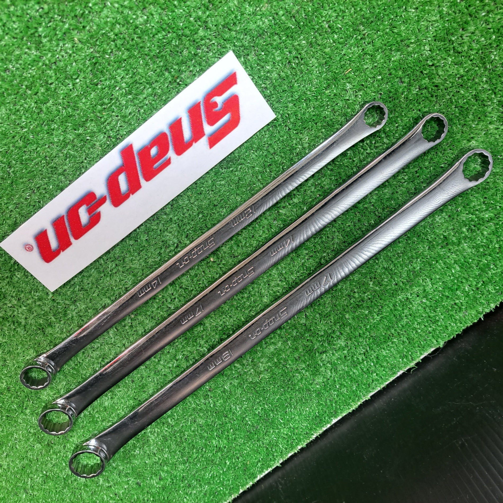 美品・良品/3本セット　Snap-on/スナップオン　ショートストレートメガネレンチ XDHSFM　①8㎜×10㎜②10㎜×12㎜③12㎜×14㎜ 美品・良品/3本セット Snap-on/スナップオン ショートストレートメガネ