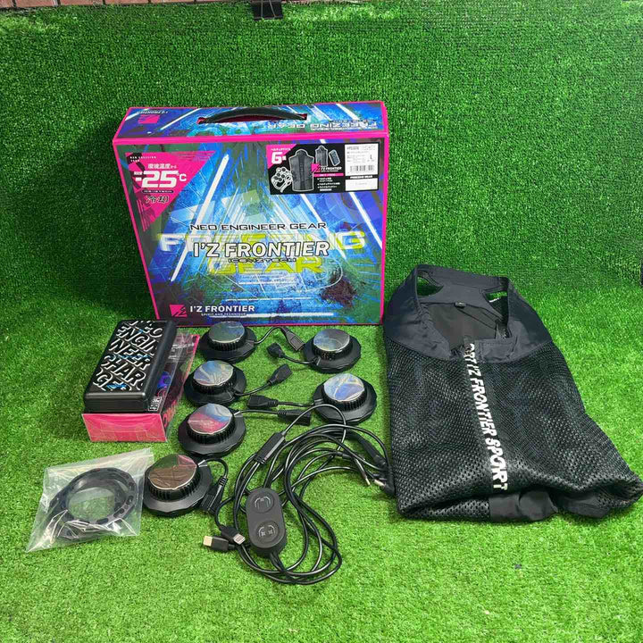 アイズフロンティア #PS1076 冷却ペルチェ６個タイプ インナーベスト＆デバイス・バッテリーセット ブラックキャラクター　Ｌ【藤沢店】