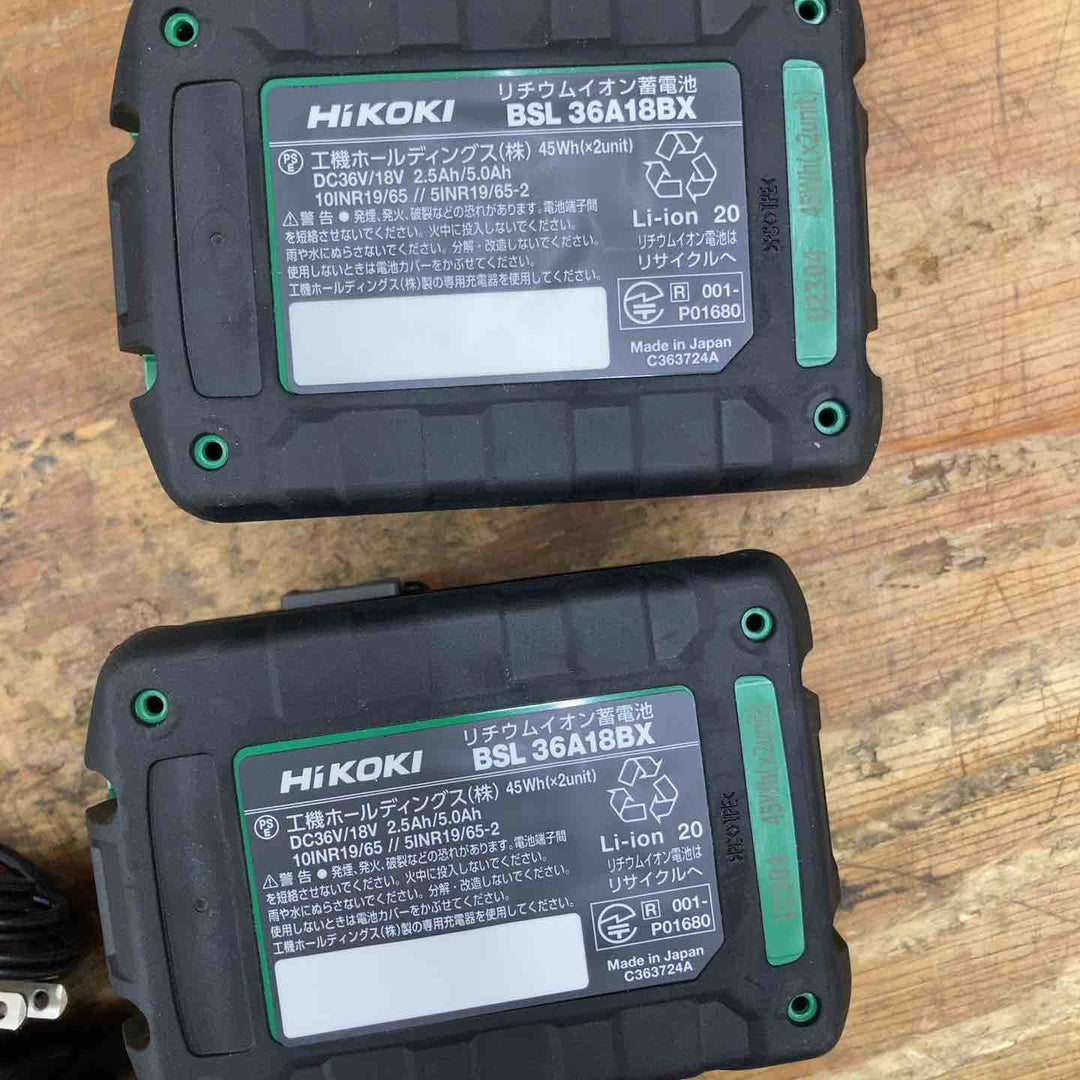 【未使用品】ハイコーキ(HIKOKI ※旧:日立工機) コードレスインパクトドライバー WH36DC(2XPGSZ) 36V フルセット フォレストグリーン【柏店】