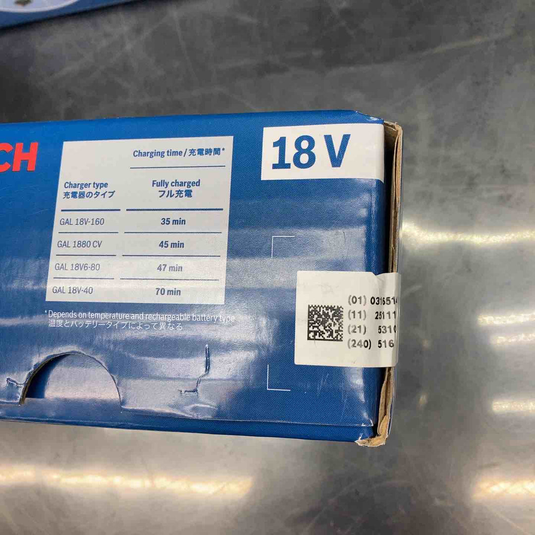Bosch Professional(ボッシュ)18V バッテリー充電器セット(プロ用18V5.0Ahバッテリーx1個と高速充電器GAL1880CVx1個付) A1850LIB-SET【川越店】